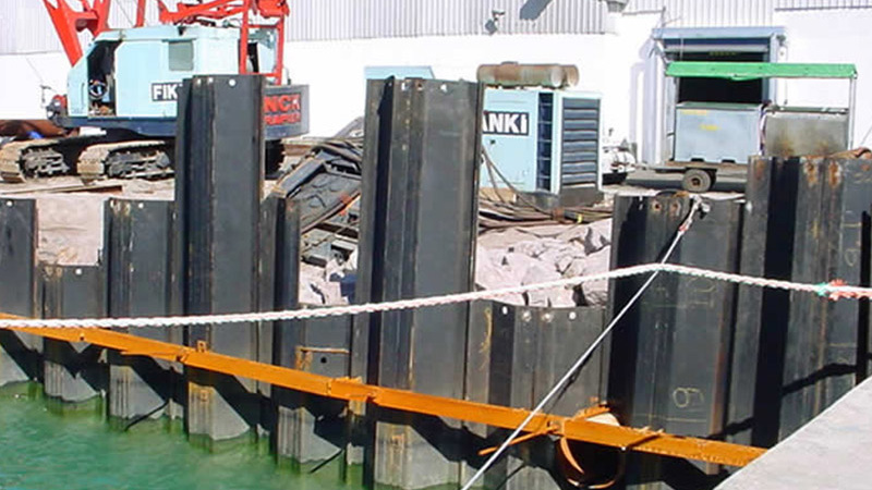 Stalen Damwand gebruikt in Marine Bouw