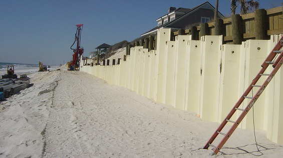 Damwand stutten